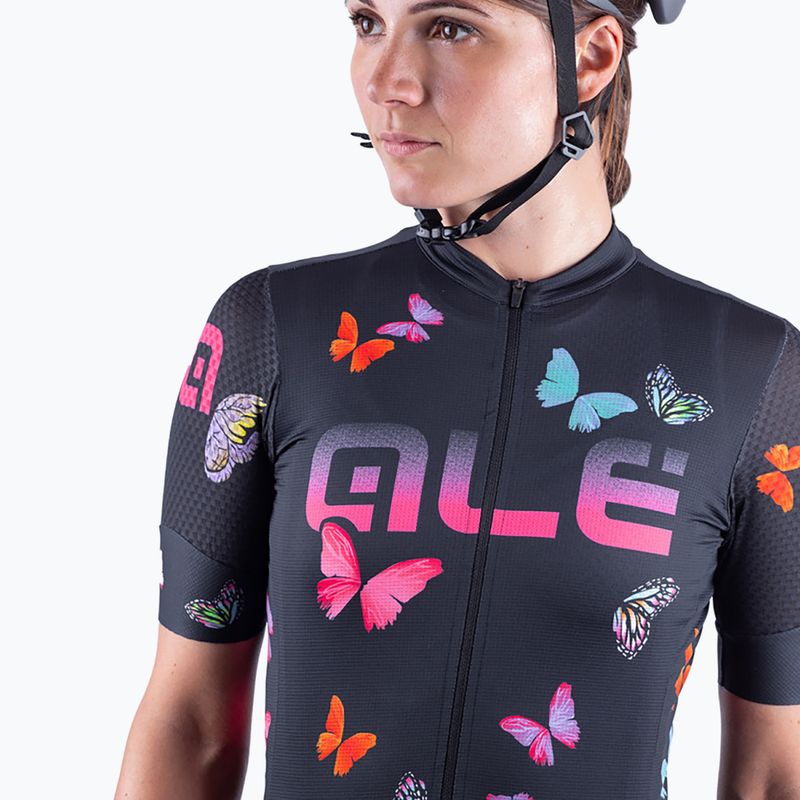 Damen Radtrikot Alé Maglia Donna MC Butterfly schwarz L21169401 5