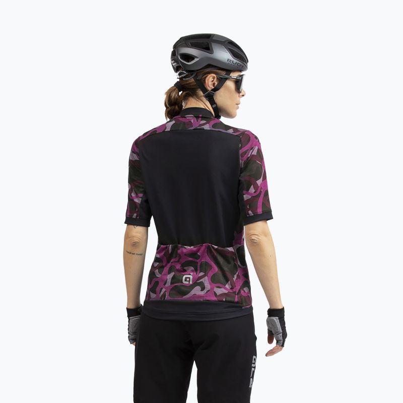 Damen Fahrradtrikot Alé Woodland schwarz und lila L22185494 2