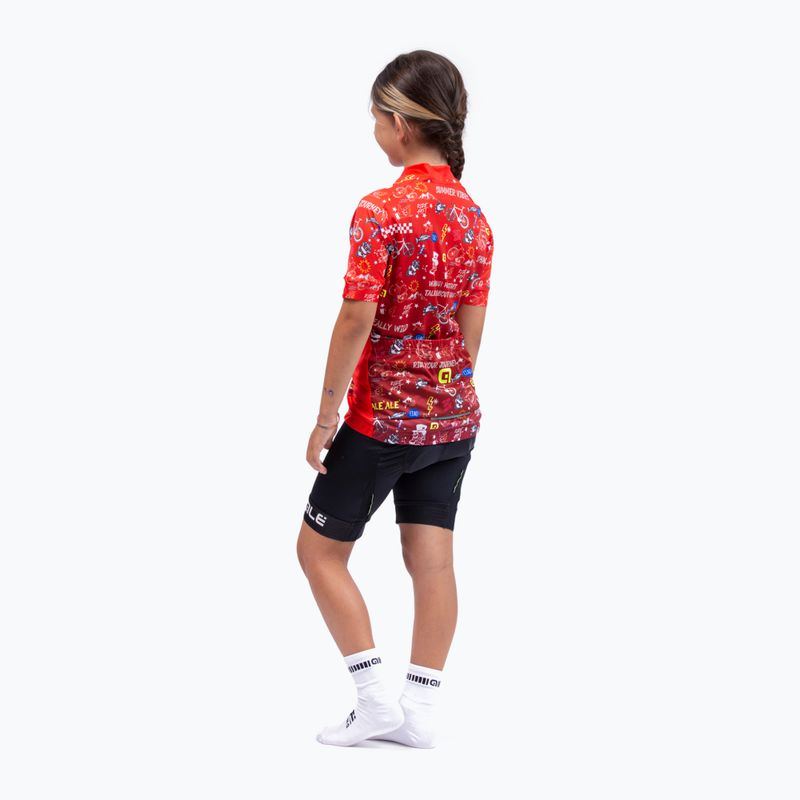 Alé Maglia Mc Vibes Kinder Radfahren Trikot rot L22228405 5