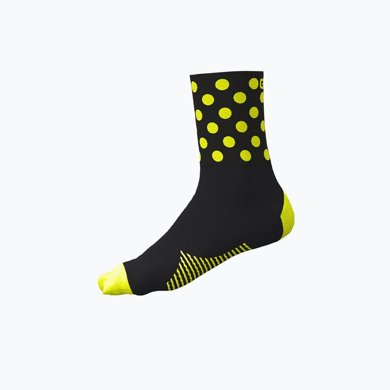 Alé Bubble schwarz/gelbe Fahrradsocken L22229460 4