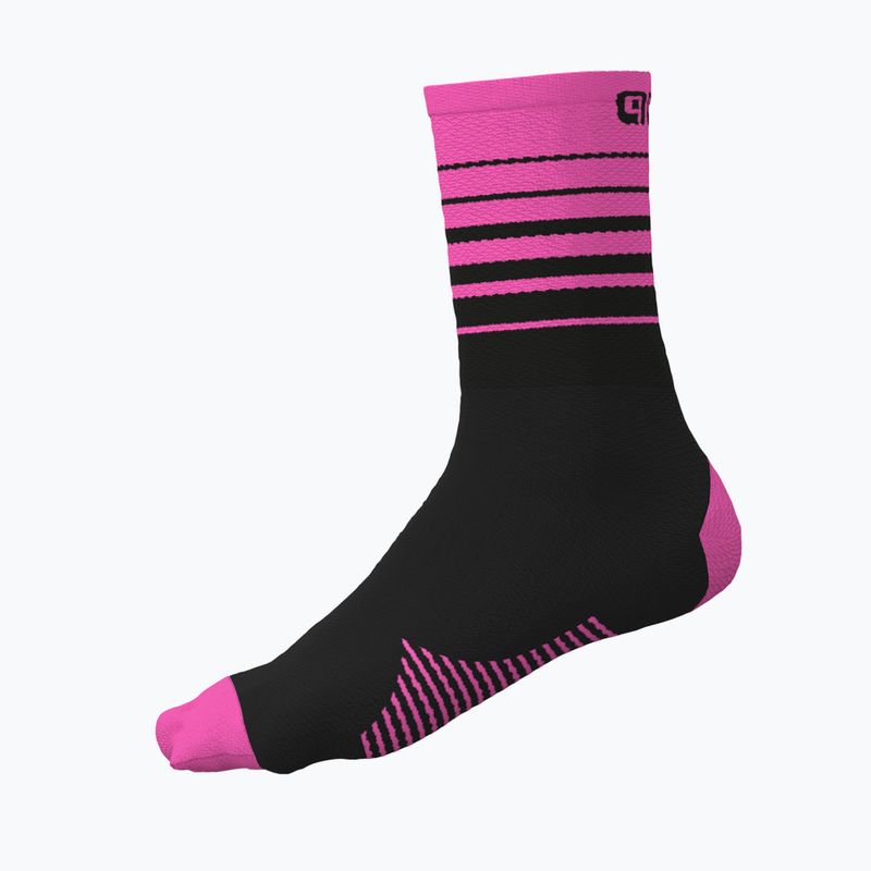 Alé Fahrradsocken schwarz und rosa One L22217543 4