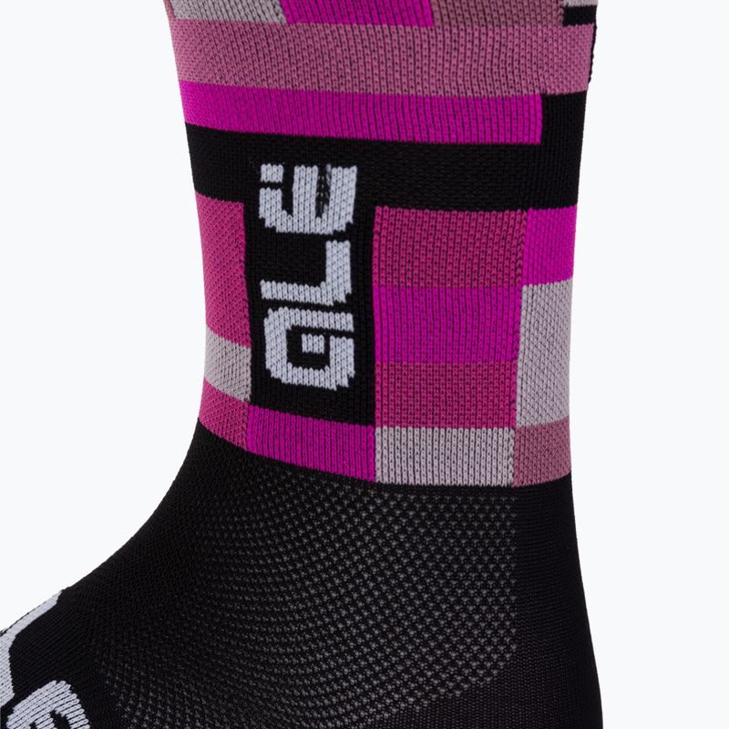 Alé Match Fahrradsocken schwarz/rosa L22218543 3