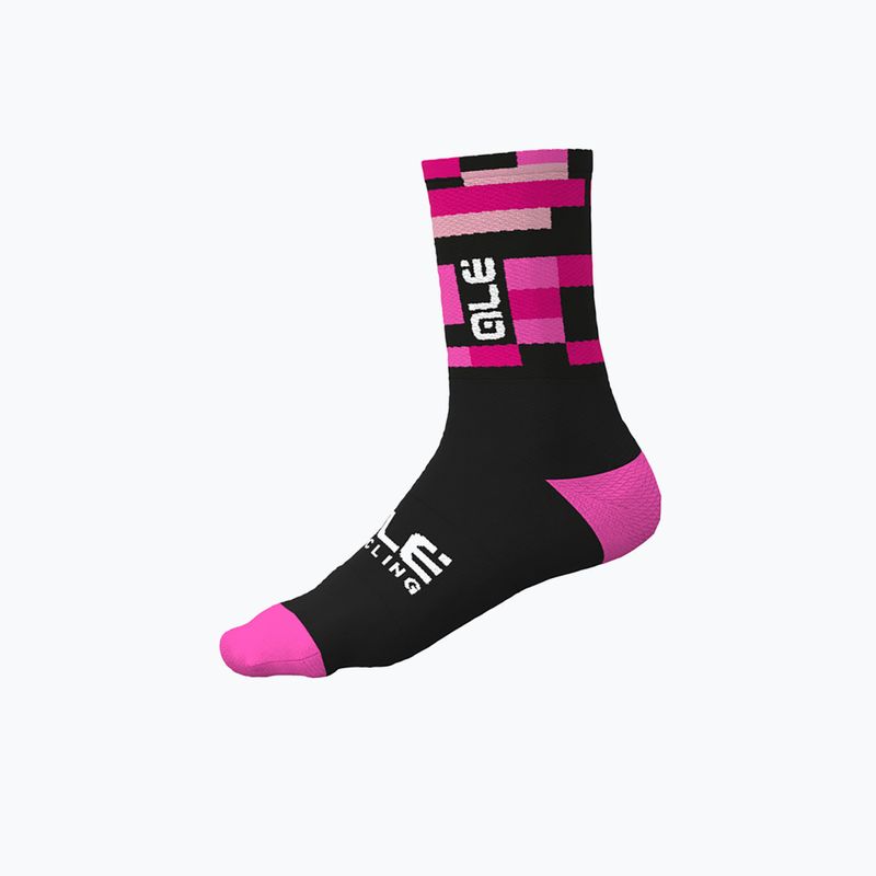 Alé Match Fahrradsocken schwarz/rosa L22218543 4