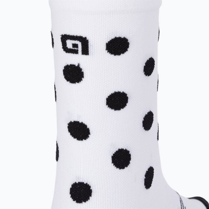 Alé Bubble weiße Fahrradsocken L22229400 3