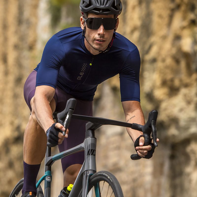 Herren Alé Color Block Radtrikot navy blau 8