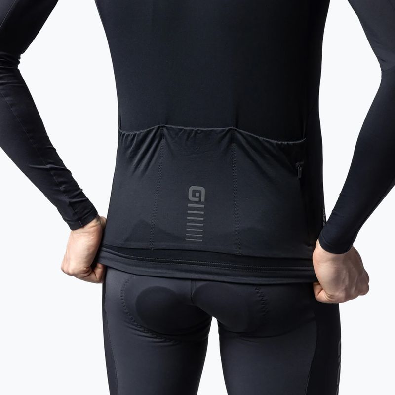 Fahrrad Sweatshirt Hoodie Herren Alé Warm Race black 4