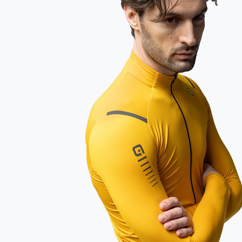 Fahrrad Sweatshirt Hoodie Herren Alé Warm Race yellow 3