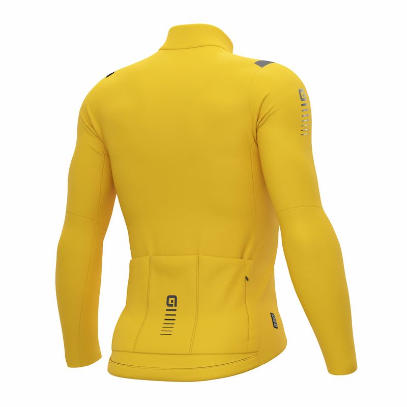 Fahrrad Sweatshirt Hoodie Herren Alé Warm Race yellow 7