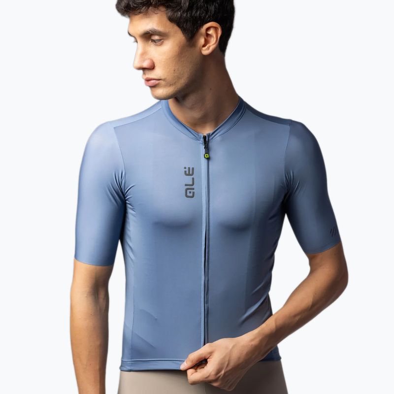 Radtrikot Herren Alé Color Block steel blue 3