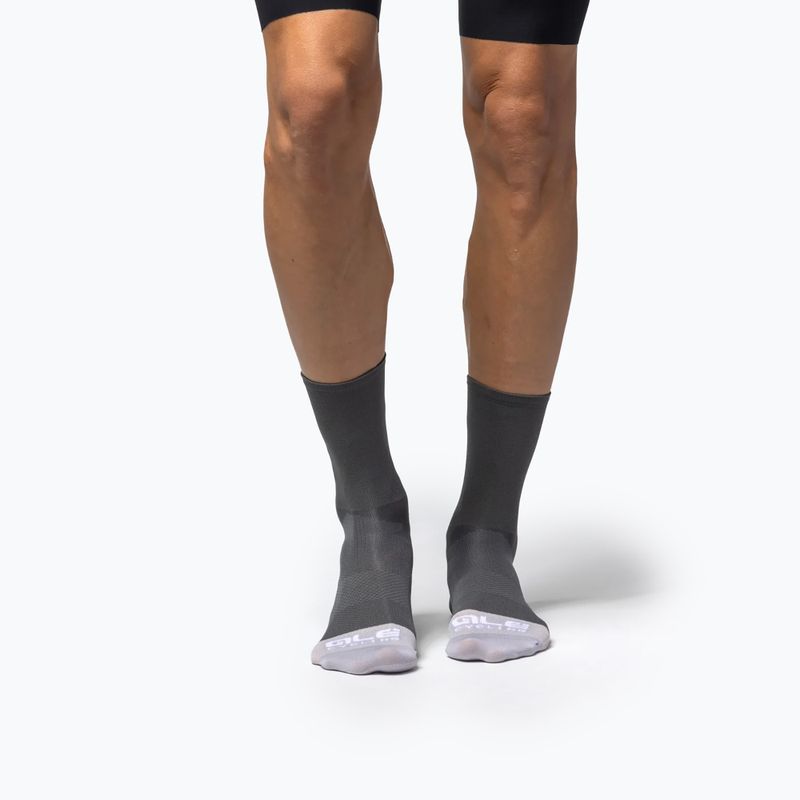 Alé Color Block 18 cm titanium Socken 2
