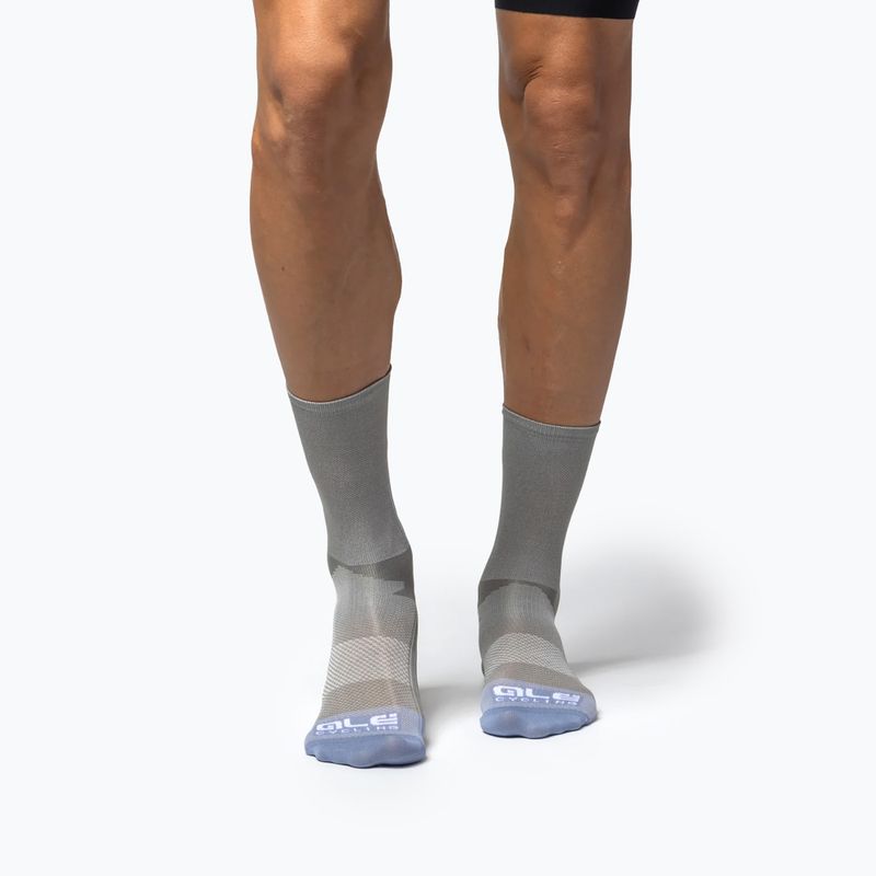 Alé Color Block 18 cm Fango Socken 2