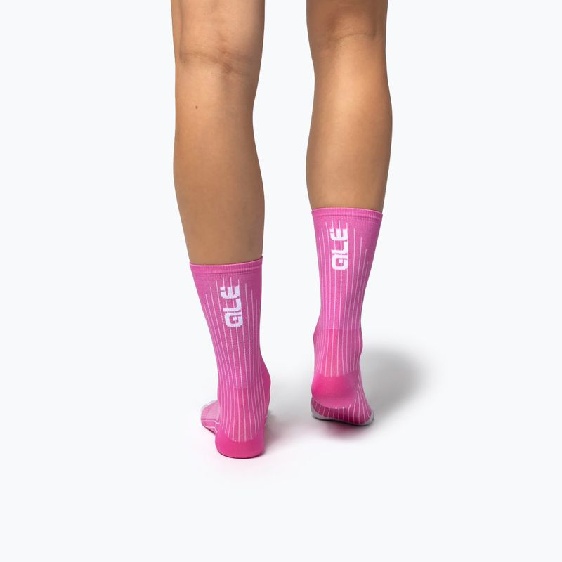 Alé Color Block Socken 18 cm fuchsia 3