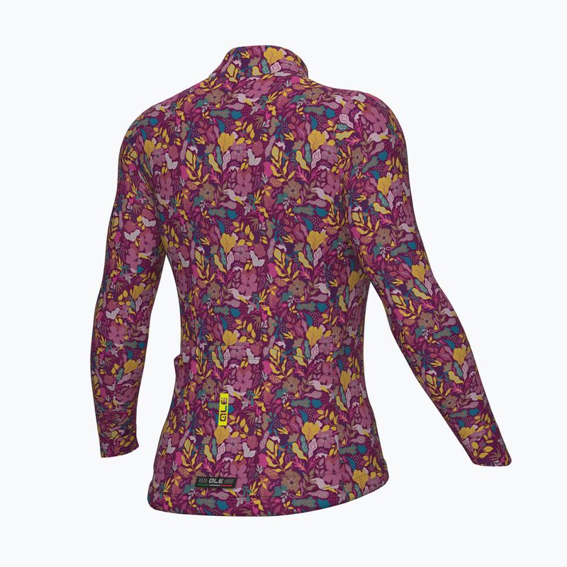 Damen Fahrradtrikot Alé Flowery LS Jersey rosa/pink 2