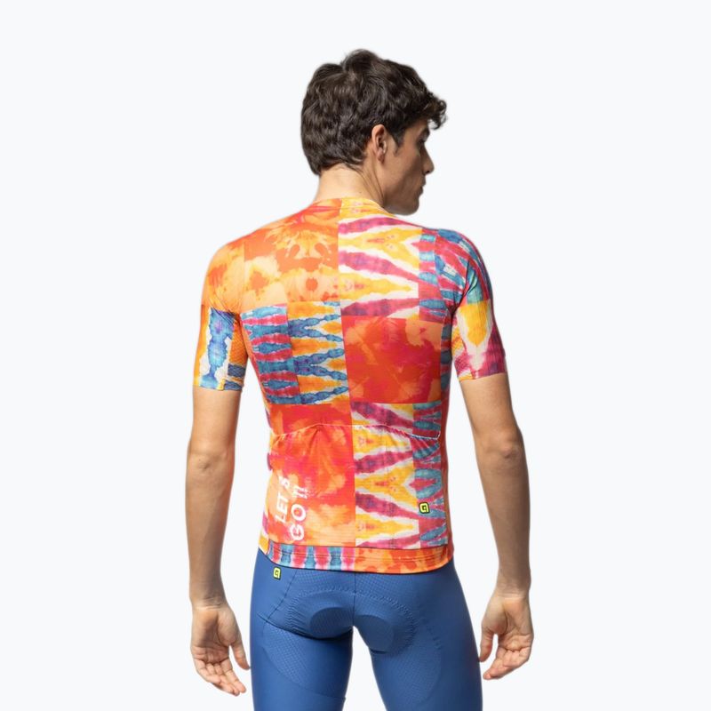 Radtrikot Herren Alé Clorofilla orange combo 3