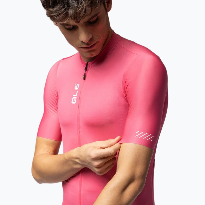 Herren-Fahrradtrikot Alé Color Block flamingo pink 3