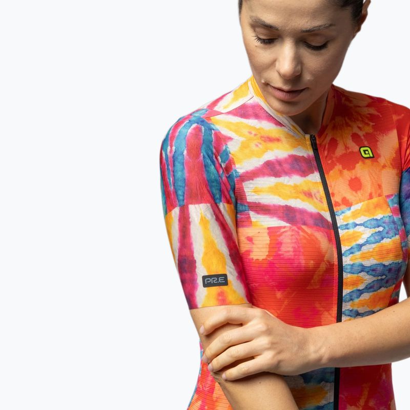 Damen-Fahrradtrikot Alé Clorofilla orange combo 5