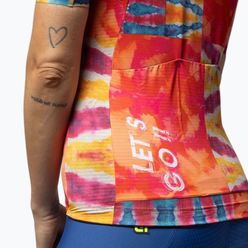 Damen-Fahrradtrikot Alé Clorofilla orange combo 6