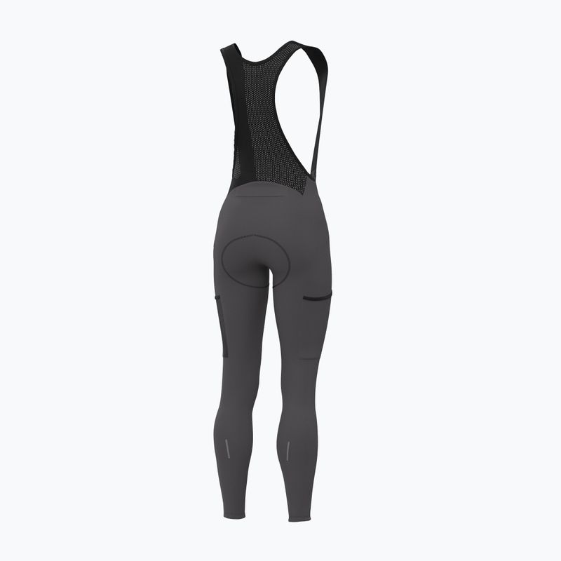 Damen-Radhose Alé Stones Cargo 2.0 Bibtights acciaio/steel 2