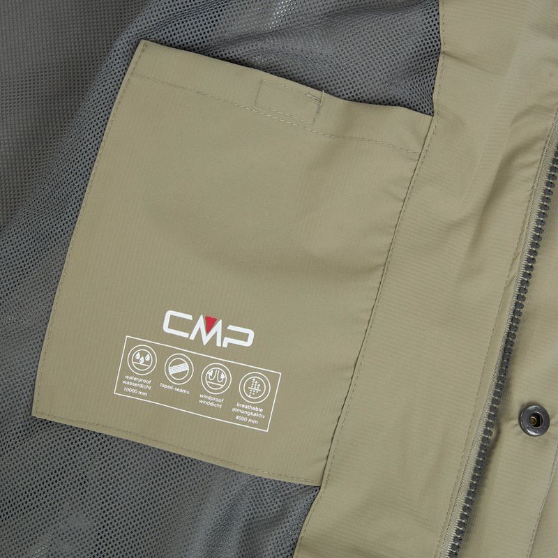 Herren-Regenjacke CMP 39X7367 Snaps Hood sage 5