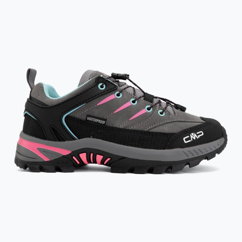 Kinder-Trekkingschuhe CMP Rigel 2.0 Low Waterproof grey/acquarius/pink fluo 2