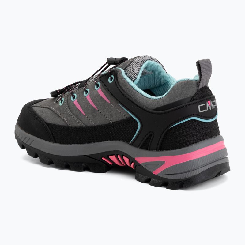 Kinder-Trekkingschuhe CMP Rigel 2.0 Low Waterproof grey/acquarius/pink fluo 3