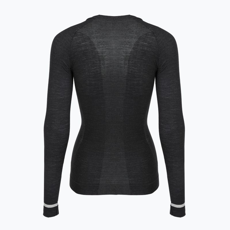 Damen Radfahren Langarm Castelli Merino Seamless Baselayer W schwarz 2