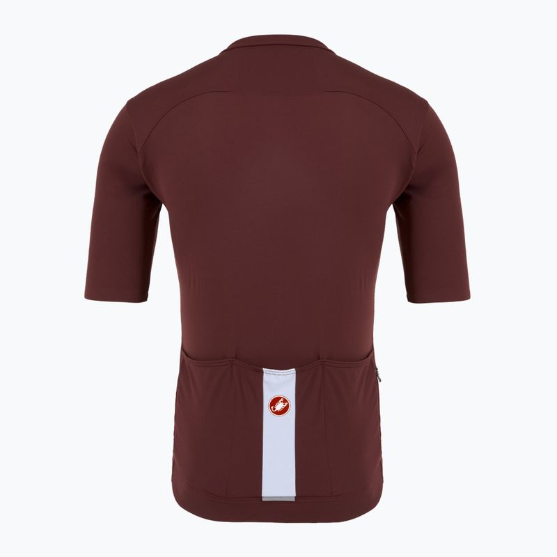Castelli Prologo Lite Herren Radtrikot tief bordeaux/silbergrau 2