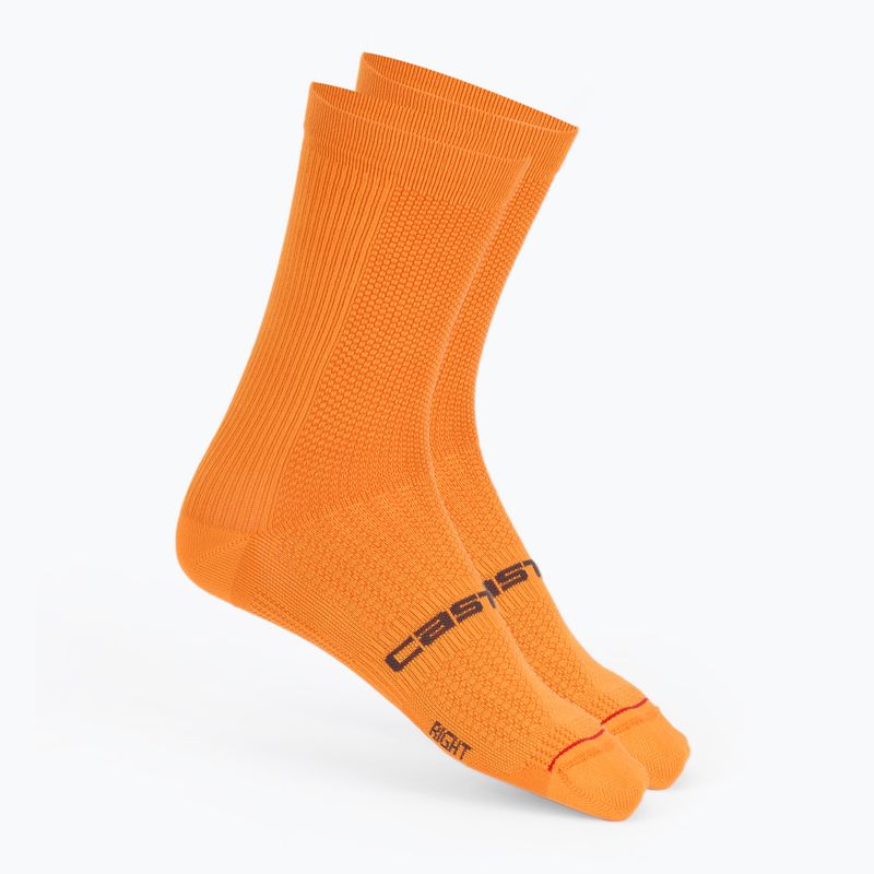 Socken Herren Castelli Espresso 18 vivid orange