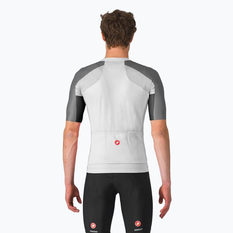 Herren Castelli Entrata 6 Elfenbein/Rauchgrau/Hellschwarz Radtrikot 2