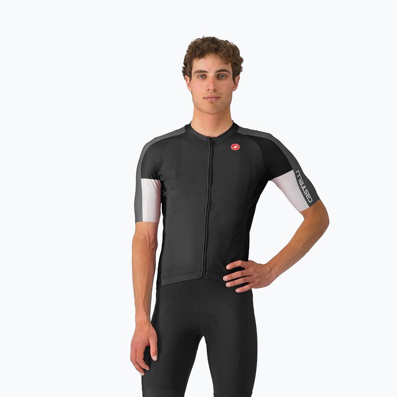 Herren Castelli Entrata 6 hellschwarz/dunkelgrau/rauchgrau Fahrradtrikot