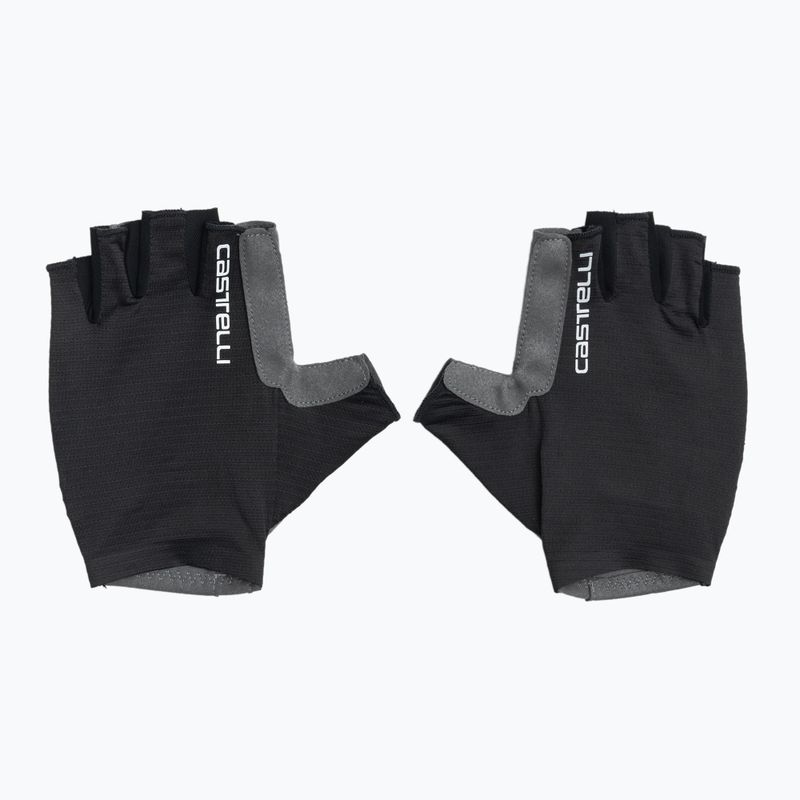 Herren Castelli Espresso leichte schwarze Fahrradhandschuhe 2