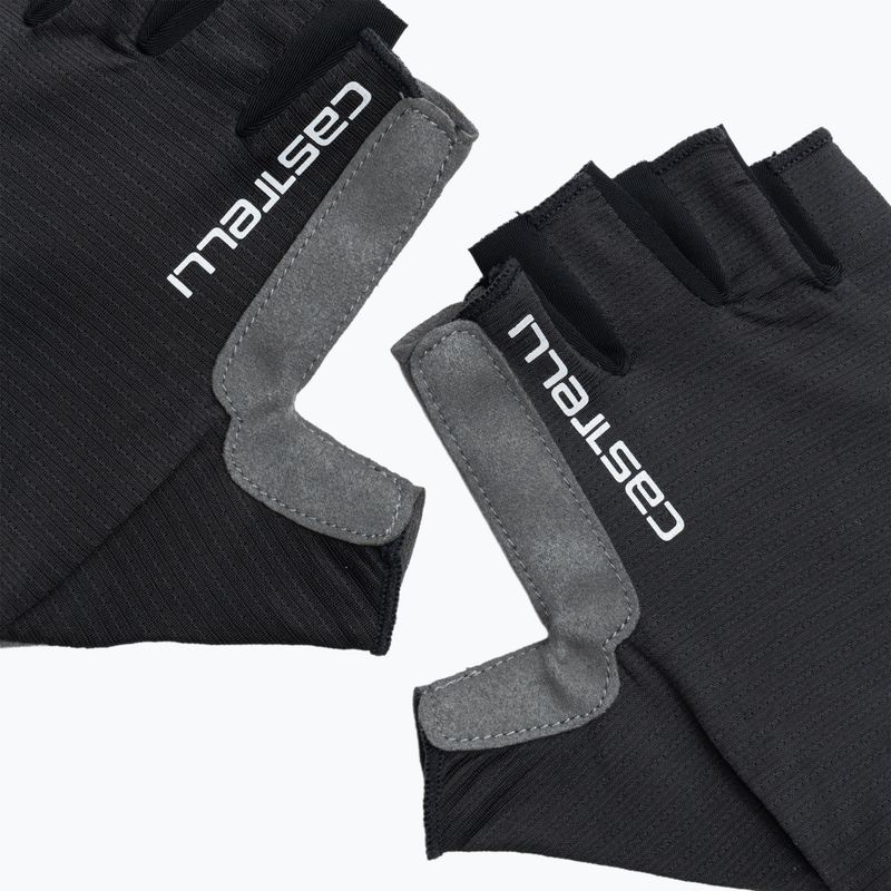 Herren Castelli Espresso leichte schwarze Fahrradhandschuhe 4