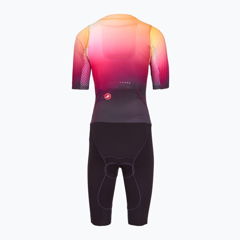 Radsport-Anzug Damen Castelli Free Sanremo 3 SS W dark night shade/vivid orange-bright rose 2