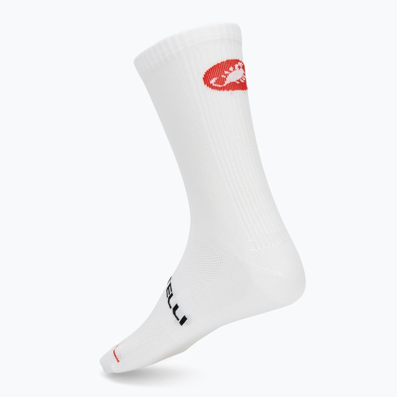 Herrensocken Castelli Entrata 18 white 2
