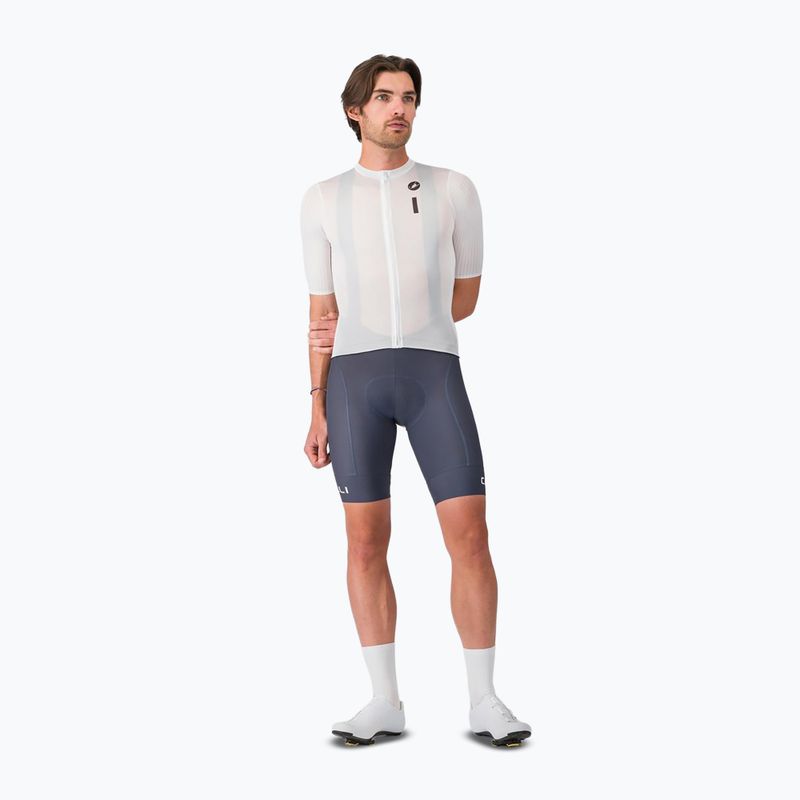 Radtrikot Herren Castelli Drittone Logo white/black 2