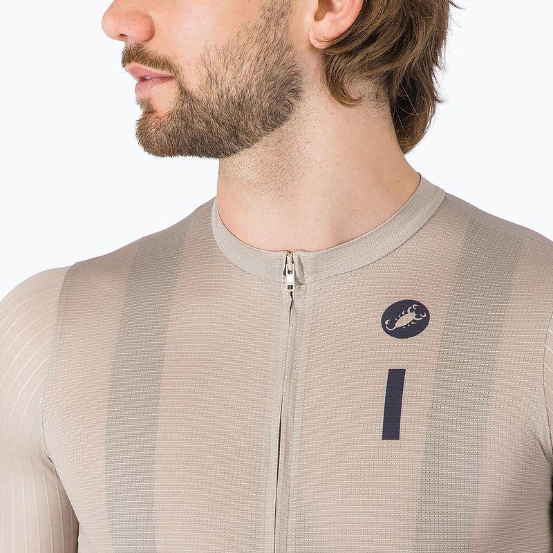 Radtrikot Herren Castelli Drittone Logo clay/belgian blue 4