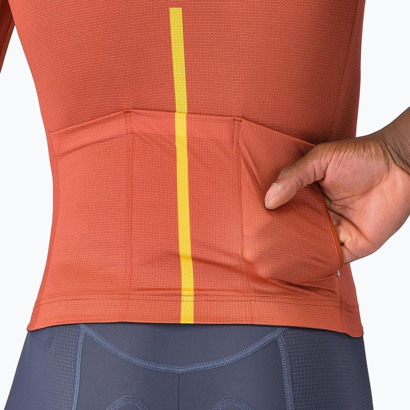 Herren Fahrradtrikot Castelli Drittone Logo paprika/mango mojito 5