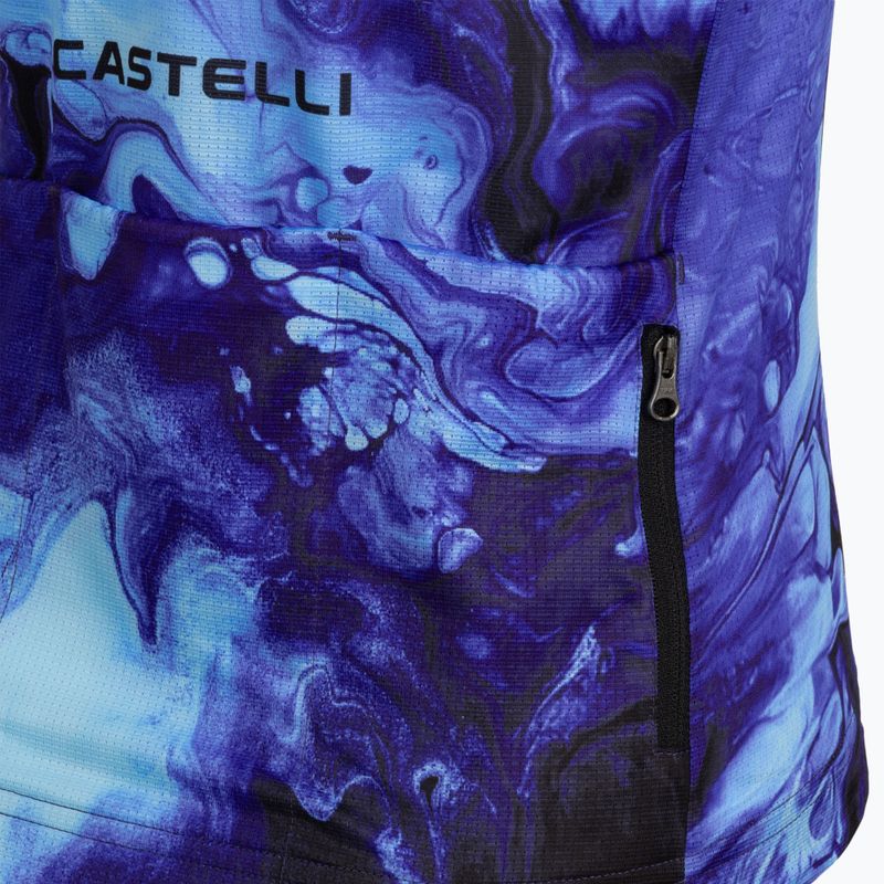 Radtrikot Damen Castelli Cosmic Vortex multicolor violet blue 4