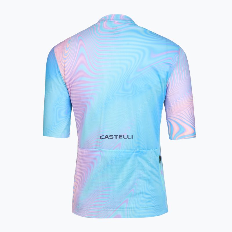Radtrikot Damen Castelli Cosmic Vortex multicolor pink green 2