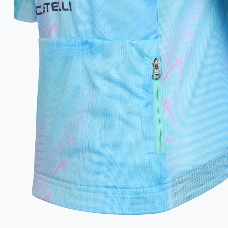 Radtrikot Damen Castelli Cosmic Vortex multicolor pink green 5