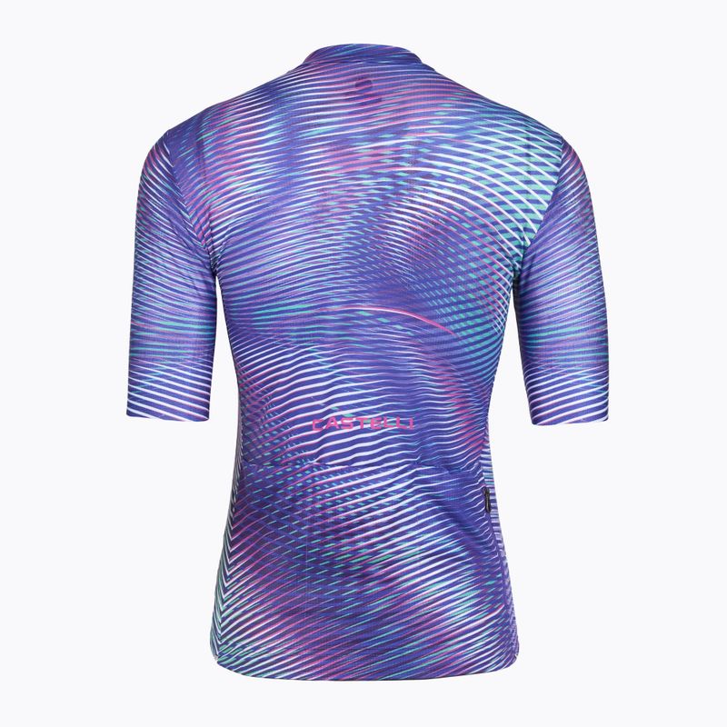Damen Fahrradtrikot Castelli Cosmic Vortex multicolor ultraviolet rose 2