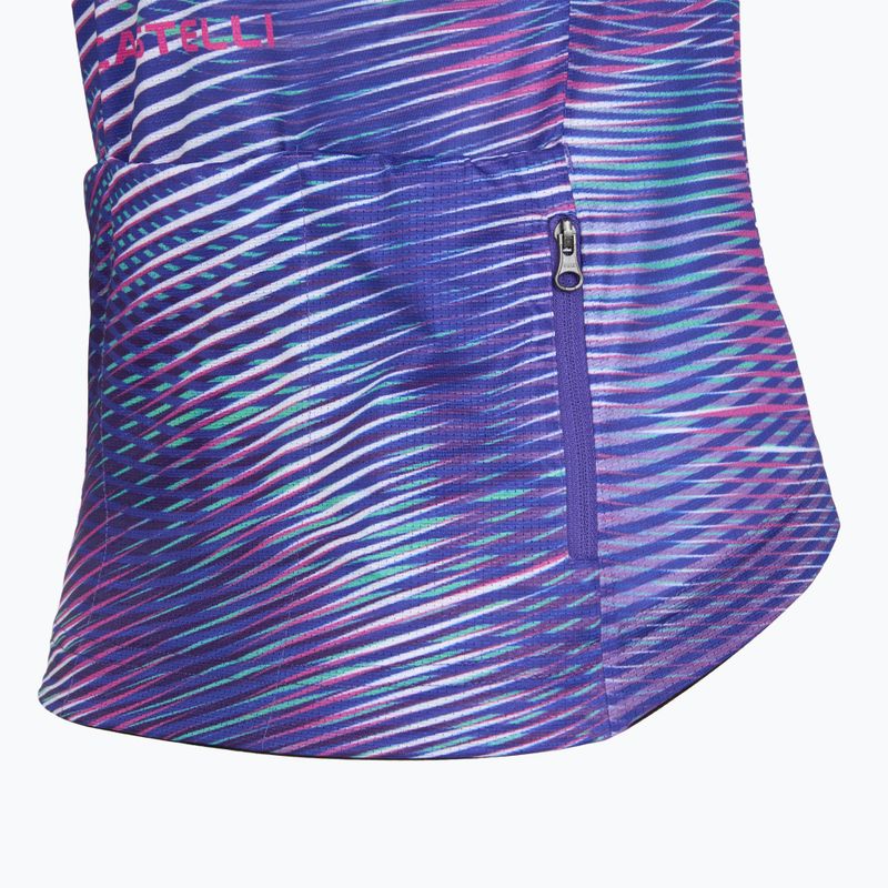 Damen Fahrradtrikot Castelli Cosmic Vortex multicolor ultraviolet rose 5