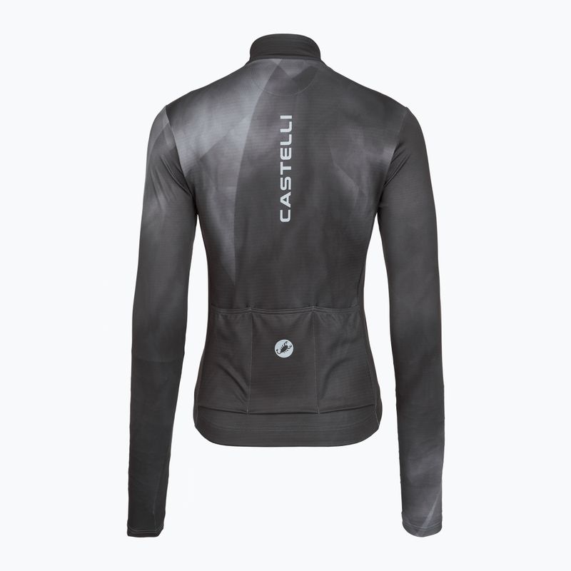 Damen Langarm-Radtrikot Castelli Prismatic Thermal Jersey smoky gray 2