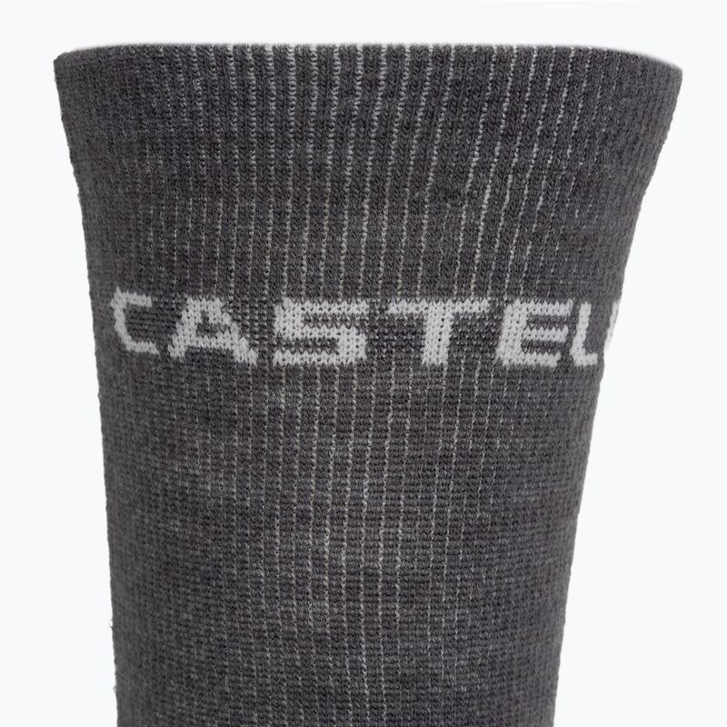 Herren­socken Castelli Castelli Logo 18 Merino Sock silver gray/dark gray 3