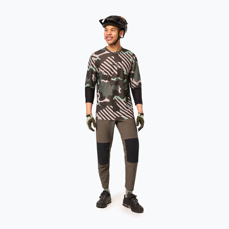 Herren Oakley Ride Free grüner Streifen/Grip Camo Radtrikot 2