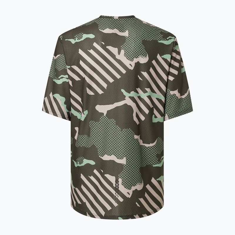 Herren Oakley Ride Free grüner Streifen/Grip Camo Radtrikot 10