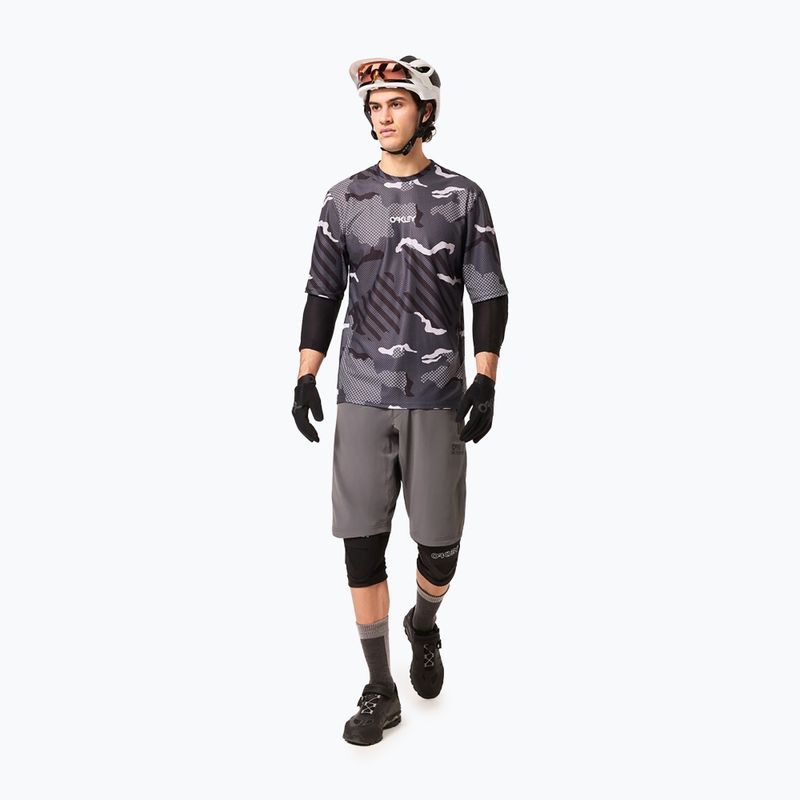 Herren Oakley Ride Free schwarzer Streifen/Grip Camo Fahrradtrikot 2