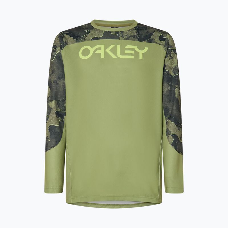 Herren Oakley Maven Küste Metall camo grün Radfahren Longsleeve