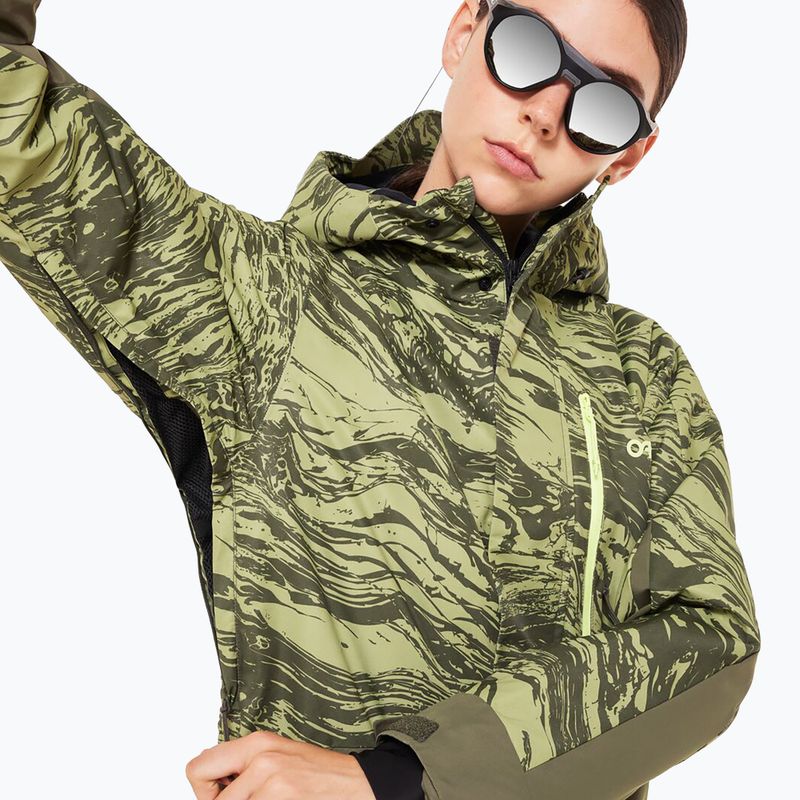 Snowboard Jacke Damen Oakley TNP TBT Insulated duality swirl dbl green 5