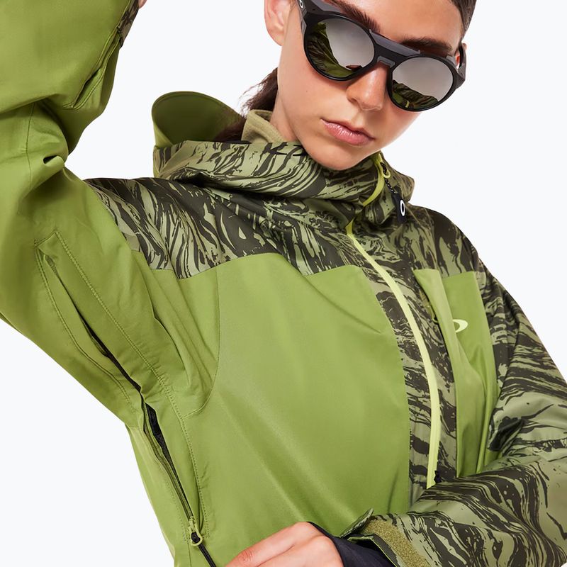 Skijacke Damen Oakley Tc Juno Reduct Shell Jacket 2.0 duality swirl dbl green 8